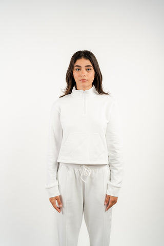 Cropped Off White Sweatshirt