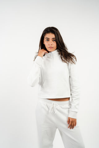 Cropped Off White Sweatshirt